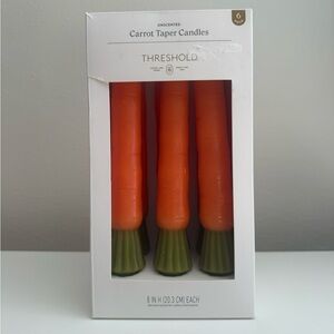 6pk Carrot Taper Candle Set - Threshold™